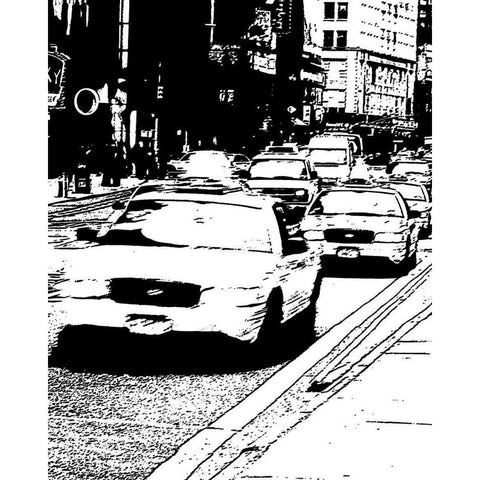 New York Minute II White Modern Wood Framed Art Print by Maihara/Watt, Jeff/Boyce