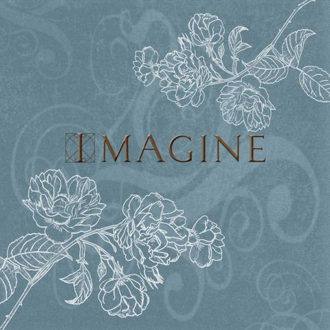 Imagine Black Modern Wood Framed Art Print by Tanner, Jan