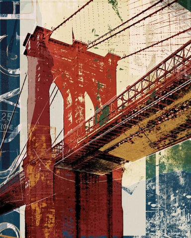 Into Manhattan II White Modern Wood Framed Art Print with Double Matting by NOAH