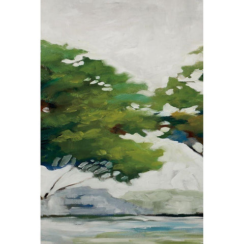Late Summer Trees I Black Modern Wood Framed Art Print by Ellens, Jacqueline