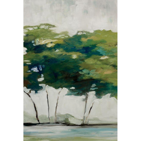 Late Summer Trees II Gold Ornate Wood Framed Art Print with Double Matting by Ellens, Jacqueline