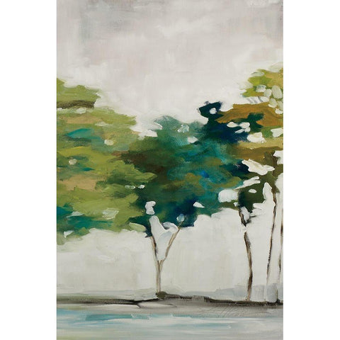 Late Summer Trees III Black Modern Wood Framed Art Print with Double Matting by Ellens, Jacqueline