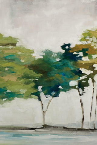 Late Summer Trees III Black Ornate Wood Framed Art Print with Double Matting by Ellens, Jacqueline
