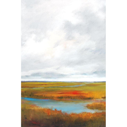 Sunset Over The Marsh II White Modern Wood Framed Art Print by Jackson, Victoria