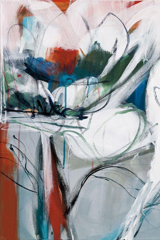 Winter Dance I White Modern Wood Framed Art Print with Double Matting by Fitsimmons, A