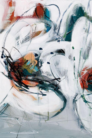 Winter Dance II White Modern Wood Framed Art Print with Double Matting by Fitsimmons, A