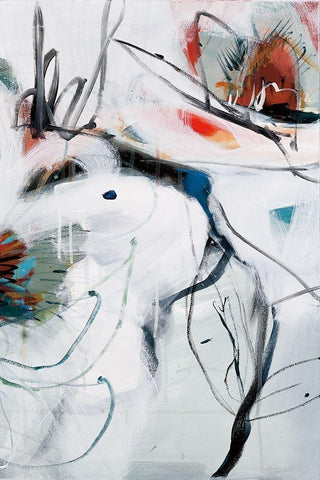 Winter Dance III White Modern Wood Framed Art Print with Double Matting by Fitsimmons, A