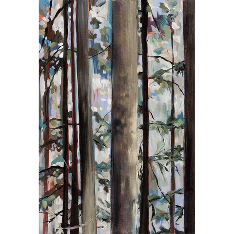 Whispering of the Branches I Black Modern Wood Framed Art Print with Double Matting by Meyers, Rebecca