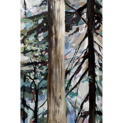 Whispering of the Branches III White Modern Wood Framed Art Print by Meyers, Rebecca