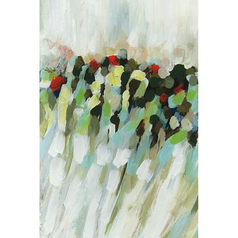 Poppy Swirls I Black Modern Wood Framed Art Print with Double Matting by Parker, Karen Lorena