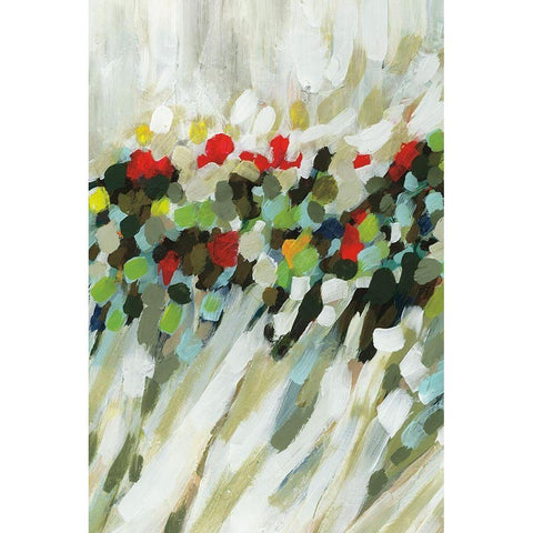 Poppy Swirls II White Modern Wood Framed Art Print by Parker, Karen Lorena