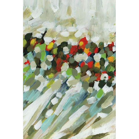 Poppy Swirls III Gold Ornate Wood Framed Art Print with Double Matting by Parker, Karen Lorena