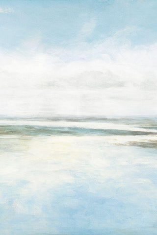 Low Tides II White Modern Wood Framed Art Print with Double Matting by Davis, Rockwell