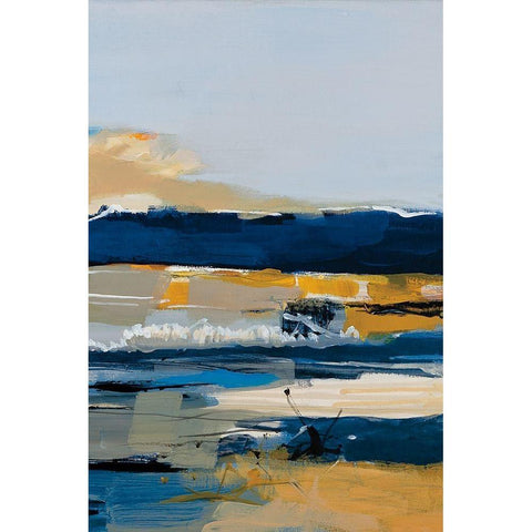 Land and Sea III Gold Ornate Wood Framed Art Print with Double Matting by Fitzsimmons, A.