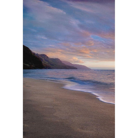 Kee Beach Sunset I Black Modern Wood Framed Art Print by Frates, Dennis