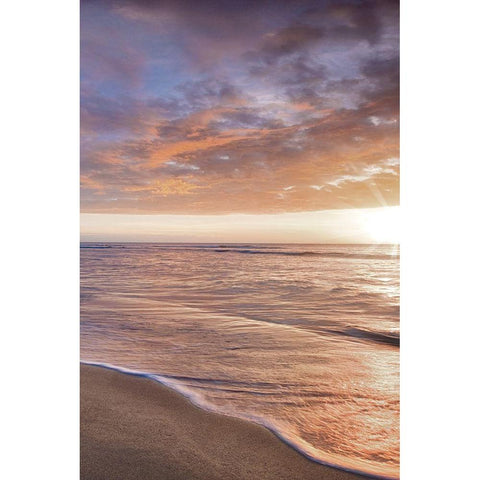 Kee Beach Sunset II Black Modern Wood Framed Art Print by Frates, Dennis