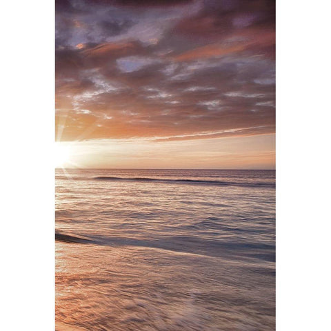 Kee Beach Sunset III Black Modern Wood Framed Art Print by Frates, Dennis