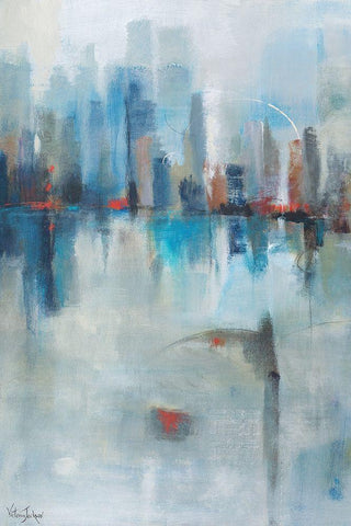 Panoramic Vision I White Modern Wood Framed Art Print with Double Matting by Jackson, Victoria
