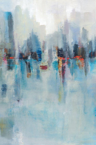 Panoramic Vision II White Modern Wood Framed Art Print with Double Matting by Jackson, Victoria