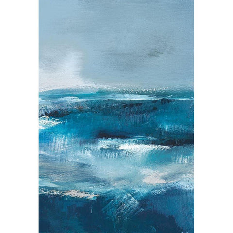 Storm Surf III Black Modern Wood Framed Art Print with Double Matting by Parent, Joanne