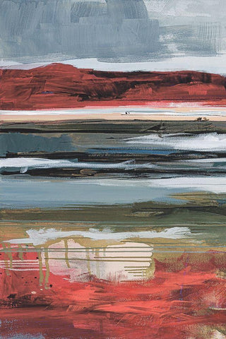 Before Night Falls I White Modern Wood Framed Art Print with Double Matting by Fitzsimmons, A.