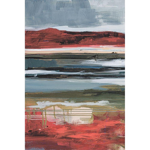 Before Night Falls I White Modern Wood Framed Art Print by Fitzsimmons, A.