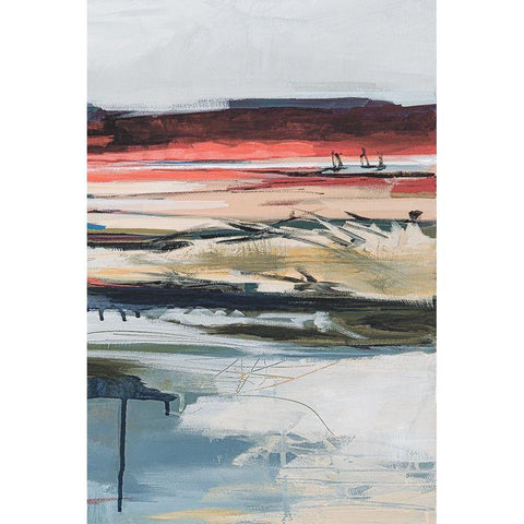 Before Night Falls II White Modern Wood Framed Art Print by Fitzsimmons, A.