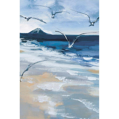 Pacific Breezes II White Modern Wood Framed Art Print by Fitzsimmons, A.