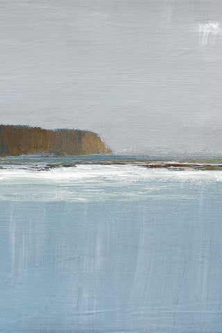 Lulworth Cove II White Modern Wood Framed Art Print with Double Matting by Gold, Caroline