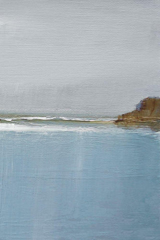 Lulworth Cove III White Modern Wood Framed Art Print with Double Matting by Gold, Caroline