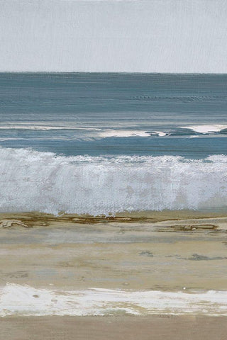 Spindrift 2 B White Modern Wood Framed Art Print with Double Matting by Gold, Caroline