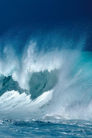 Breaking Waves III Black Ornate Wood Framed Art Print with Double Matting by Frates, Dennis