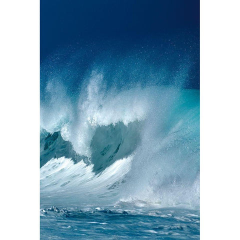 Breaking Waves III White Modern Wood Framed Art Print by Frates, Dennis