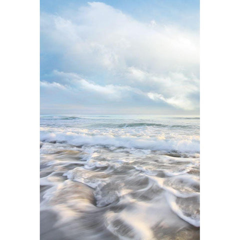 Seafoam II Black Modern Wood Framed Art Print with Double Matting by Celebrate Life Gallery