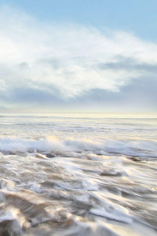 Seafoam III Black Ornate Wood Framed Art Print with Double Matting by Celebrate Life Gallery