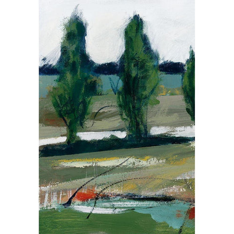 Seasons Of Change II White Modern Wood Framed Art Print by Fitzsimmons, A.