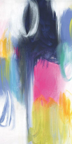 If Only For The Night White Modern Wood Framed Art Print with Double Matting by Hawkins, Julie