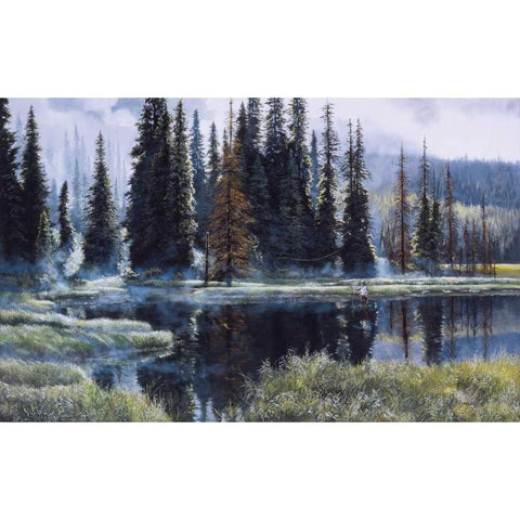 Heaven on Earth Black Modern Wood Framed Art Print by Kiss, Andrew