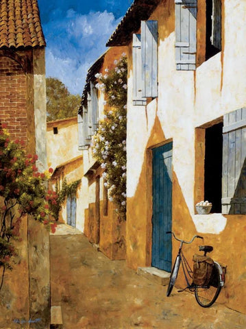 The Visit White Modern Wood Framed Art Print with Double Matting by Archambault, Gilles