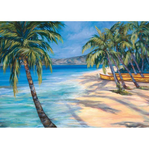 Sugar Beach White Modern Wood Framed Art Print by Ridenour, Dana