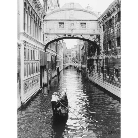 Venice Canal White Modern Wood Framed Art Print by Schick, Cyndi