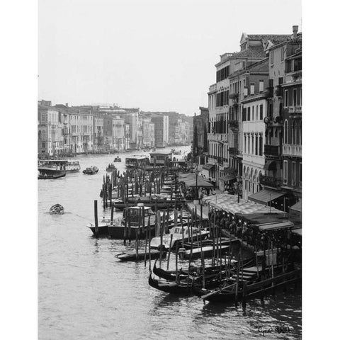Array of Boats Venice Gold Ornate Wood Framed Art Print with Double Matting by Schick, Cyndi