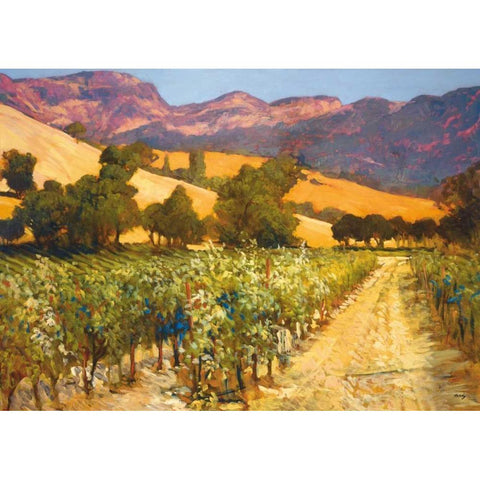 Wine Country White Modern Wood Framed Art Print by Craig, Philip