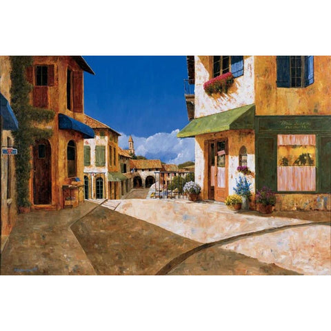 On My Way to the Market Black Modern Wood Framed Art Print by Archambault, Gilles