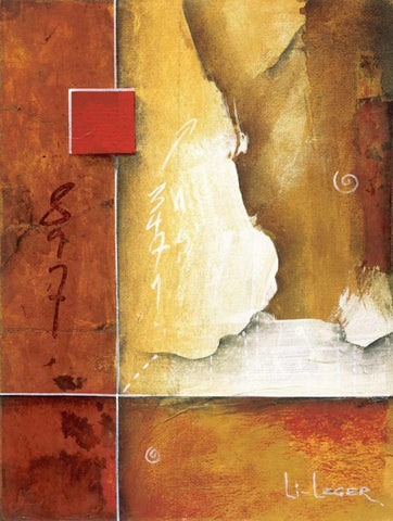 Pompeii Patterns White Modern Wood Framed Art Print with Double Matting by Li-Leger, Don