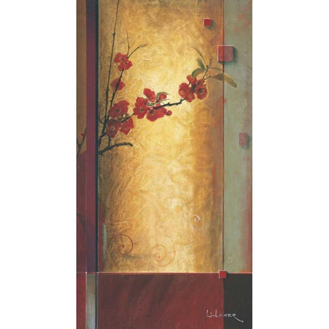 Blossom Tapestry II White Modern Wood Framed Art Print by Li-Leger, Don