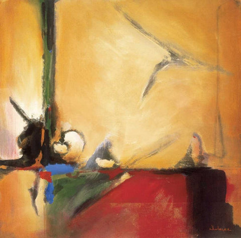 Winged Victory White Modern Wood Framed Art Print with Double Matting by Li-Leger, Noah