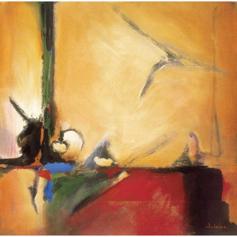 Winged Victory Black Modern Wood Framed Art Print with Double Matting by Li-Leger, Noah