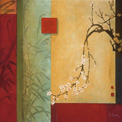 Spring Chorus Black Modern Wood Framed Art Print by Li-Leger, Don