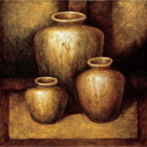 Remnants of the Ages Black Modern Wood Framed Art Print with Double Matting by Burdy, Zenon